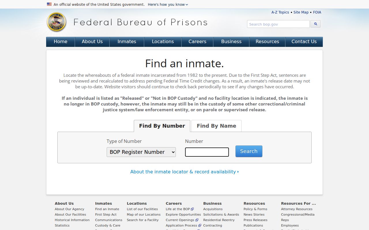 Federal custody search separate from Forest County arrest records