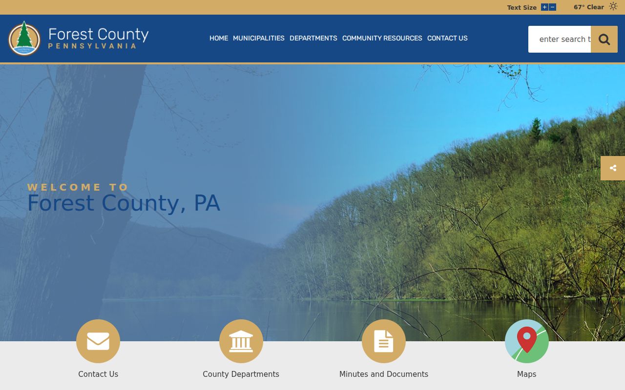 Forest County criminal records courthouse and official county homepage