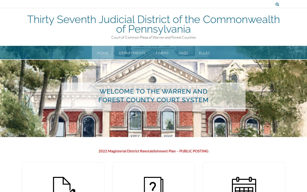 Forest County criminal court records 37th Judicial District website